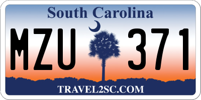 SC license plate MZU371