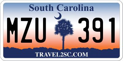 SC license plate MZU391