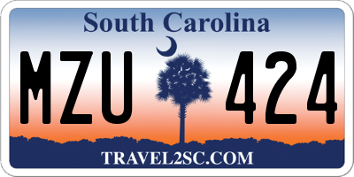 SC license plate MZU424