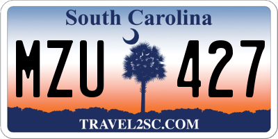 SC license plate MZU427