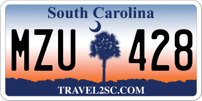 SC license plate MZU428