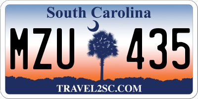 SC license plate MZU435