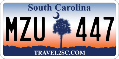 SC license plate MZU447