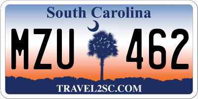 SC license plate MZU462
