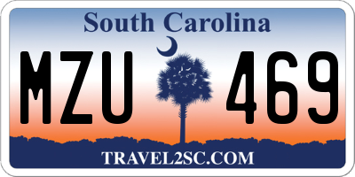 SC license plate MZU469