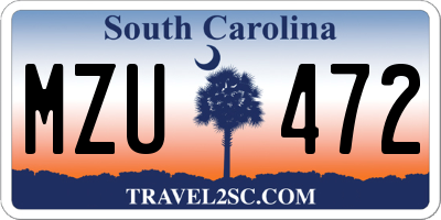 SC license plate MZU472