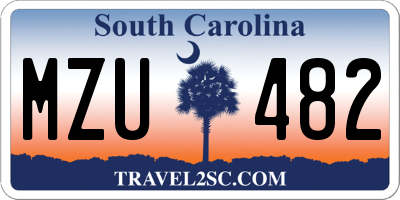 SC license plate MZU482