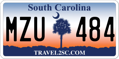 SC license plate MZU484