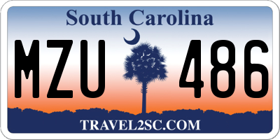 SC license plate MZU486