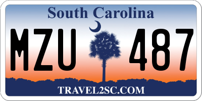 SC license plate MZU487