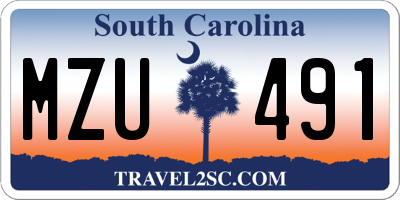 SC license plate MZU491