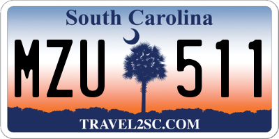 SC license plate MZU511