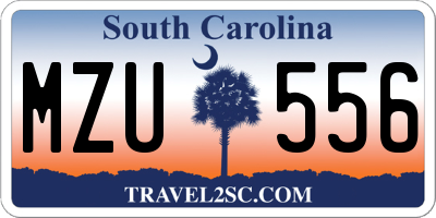 SC license plate MZU556
