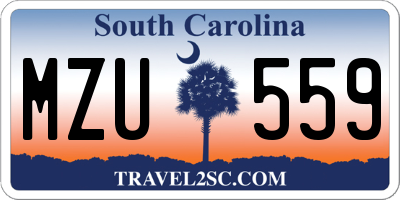 SC license plate MZU559