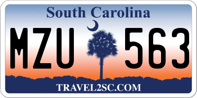 SC license plate MZU563