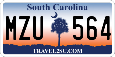 SC license plate MZU564