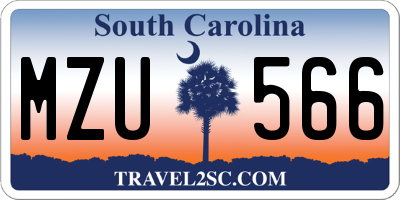 SC license plate MZU566