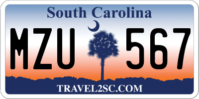 SC license plate MZU567