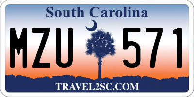 SC license plate MZU571