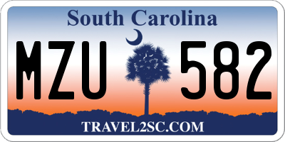 SC license plate MZU582