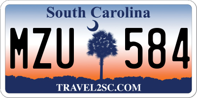SC license plate MZU584