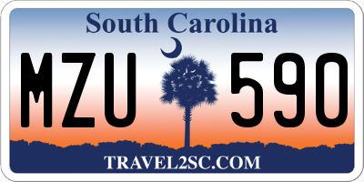SC license plate MZU590