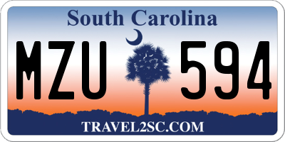 SC license plate MZU594