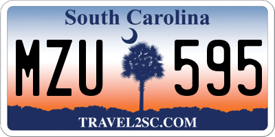SC license plate MZU595