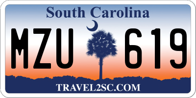 SC license plate MZU619