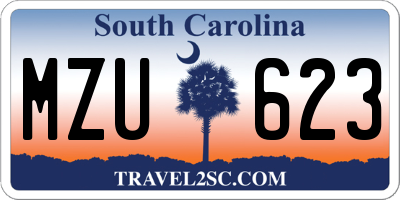 SC license plate MZU623