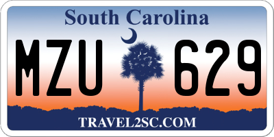 SC license plate MZU629