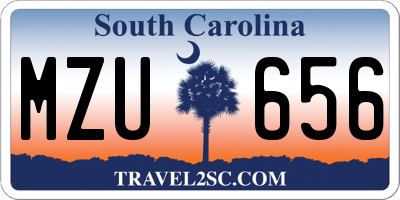 SC license plate MZU656