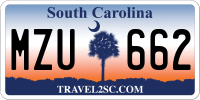 SC license plate MZU662