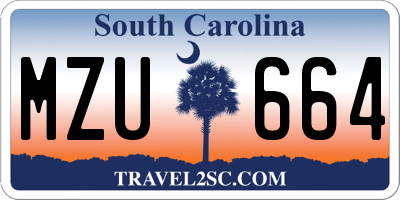 SC license plate MZU664