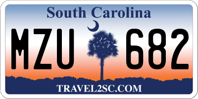 SC license plate MZU682