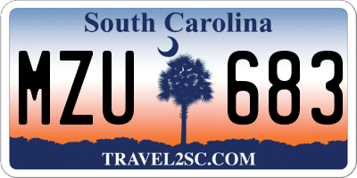 SC license plate MZU683
