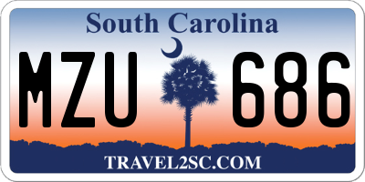 SC license plate MZU686