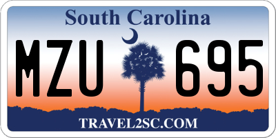 SC license plate MZU695