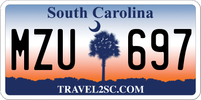 SC license plate MZU697