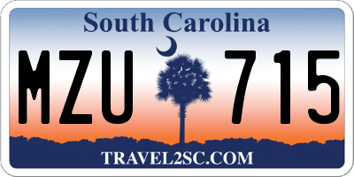 SC license plate MZU715