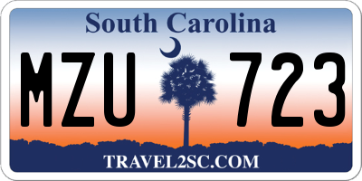 SC license plate MZU723