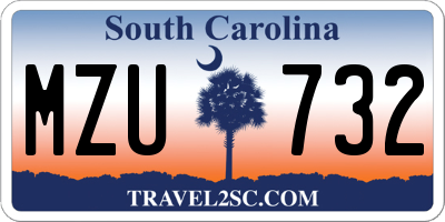 SC license plate MZU732