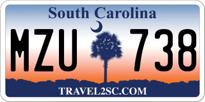 SC license plate MZU738