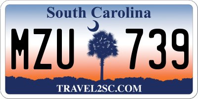 SC license plate MZU739