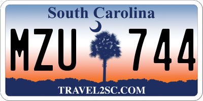 SC license plate MZU744