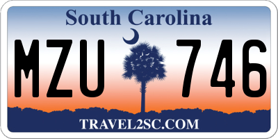 SC license plate MZU746