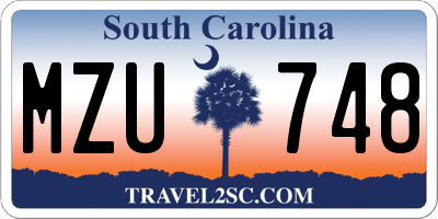 SC license plate MZU748