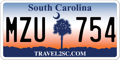 SC license plate MZU754
