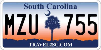 SC license plate MZU755