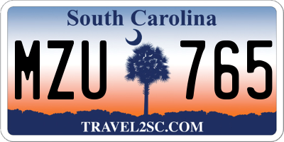 SC license plate MZU765